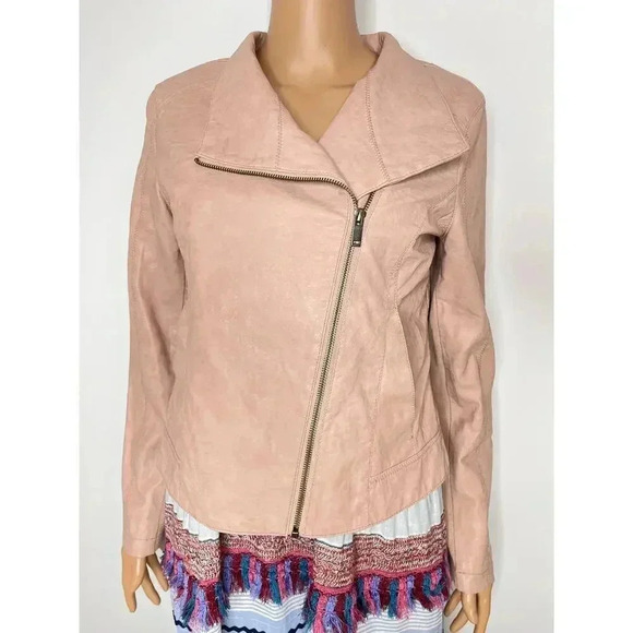 Anthropologie Ett:twa Ripley Faux Leather Moto Jacket size PM - Picture 3 of 10